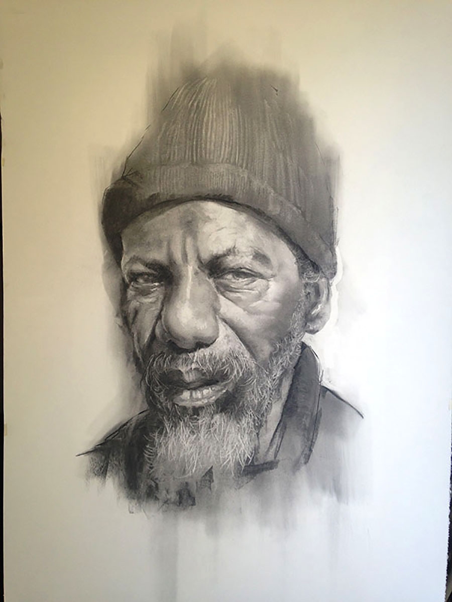"Luther 49" >> Drawing 45in x 50in Graphite on paper